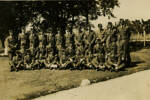 Group photo, informal, Class of 32 airmen taken under the trees - This image may be subject to copyright