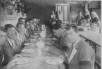 Soldiers in dining room at the convalescent hospital, Grey Towers; nurses in background. - No known copyright restrictions