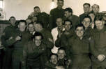 Group, K Force – 20 soldiers, Jack Samuel Winter (203999) (back row, 2nd from right) in bar at Burnham 1953 - This image may be subject to copyright
