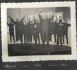 Group, WW2, RNZAF, London, Ontario, Canada Haka at YMCA concert. (Album of Ronald Moore (NZ404554)) - This image may be subject to copyright