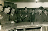 Group, K Force - 9 soldiers, Jack Samuel Winter (203999) (2nd from left) in Sergeant's mess at Burnham 1953 - This image may be subject to copyright