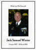 Funeral Order of service, Jack Samuel Winter (203999) front page of funeral programme 2010 - This image may be subject to copyright