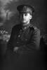 3/4 portrait of Private Ashby, probably Private Gladstone Frederick Ashby, Reg No 14366, of the Auckland Infantry Battalion, - A Company. Killed in action in France on 22 October 1917. (Photographer: Herman Schmidt, 1916). Sir George Grey Special Collections, Auckland Libraries, 31-A1804. No known copyright.