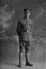 Full length portrait of Private (later Lance Corporal) Richard Cornthwaite, Reg No 34331, of E Company. (Photographer: Herman Schmidt, 1916). Sir George Grey Special Collections, Auckland Libraries, 31-C2246. No known copyright.