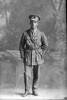 Full length portrait of 2nd Lieutenant George Robert Dansey, Reg No 33004, of the Maori Contingent, 14th Reinforcements. New Zealand Maori Pioneer Battalion (Photographer: Herman Schmidt, 1917). Sir George Grey Special Collections, Auckland Libraries, 31-D2739. No known copyright.