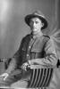 3/4 portrait of Private Richard Oliver Daly, Reg No 73242, of the 37th Reinforcements, B Company (Photographer: Herman Schmidt, 1918). Sir George Grey Special Collections, Auckland Libraries, 31-D3658. No known copyright.