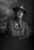 3/4 portrait of Private Flanton of the Maori Contingent, New Zealand Maori Pioneer Battalion, wearing a New Zealand Returned Soldiers Association Badge. (Photographer: Herman Schmidt, 1917). Sir George Grey Special Collections, Auckland Libraries, 31-F3347. No known copyright.