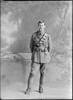 Full length portrait of Trooper William Moody, Reg No 13/410, of the 4th (Waikato) Mounted Rifles, Auckland Mounted Rifles, New Zealand Mounted Rifles, Main Body, smoking a cigar. Killed in action at Gallipoli on the 19th May 1915. (Photographer: Herman Schmidt, 1914). Sir George Grey Special Collections, Auckland Libraries, 31-M825. No known copyright.