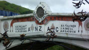ANZAC Bridge at Kaiparoro, near Eketahuna - names of WWI casualties on outside of bridge. No Known Copyright.