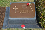 Gravestone at Busan Cemetery for 206204 Reginald Reid. No Known Copyright.