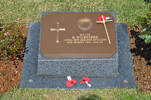 Gravestone at UN Cemetery Pusan, Korea for 33682 Barton Wicksteed. No Known Copyright.