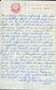 Letter from Corporal MC Baker (S/N 43549) to his mother Ella Baker, dated 17 March 1944, on YMCA Letterhead page 5. This image may be subject to copyright.