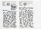photocopy of letter from Albert Henry Baker (s/n 49307) to his mother Ella Baker dated 17 October 1943. 1 of 3. No Known Copyright.