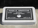 Wider photograph including family headstone and memorial plaque for HE Griffiths s/n 12/1424 from Waikaraka Cemetery, Auckland, . No Known Copyright.