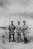 Full length portrait of three officers in the field. From the collection of Henry William Insley (23705). Image provided by Passau family. No known copyright restrictions.