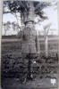Full length portrait of Lytton Alphonse Ditely (s/n 14/105) during WW1 in a rural setting. Photograph has writing across the front "Peggie, this is dad before he goes to war. He is thinking of you and hoping you will be good and kind to mum." Image kindly provided by family. Image has no known copyright restrictions.
