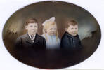 Johnson children (L-R) CG Johnson, AE Johnson and WA Johnston. Image provided by Peter Nightingale. Image has no known copyright restrictions.