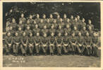 Group photo of platoon. John Henry Burge(46677) is second row from front, fifth from the right.Image kindly provided by Linda Burge. Image may be subject to copyright restrictions.