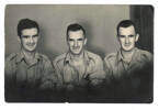 Portrait of the three Lovell Brothers. From left: Norman Lovell (s/n 21946), Reginald Lovell (s/n 12565), Cyrill Lovell (s/n 21945). Image kindly provided by John Fisher. Image may be subject to copyright restrictions.