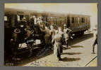 "German Wounded, Lt. Copeland, JHN, German Prisoners, No. 3 F. Amb train at Louvencourt" Printed on recto "H524". Auckland War Memorial Museum - Tāmaki Paenga Hira. PH-ALB-195 [James Hardie Neil album] PH-ALB-195-p39-4. Image has no known copyright restriction.