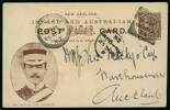 Postcard from Sidney Ward & Co., enquiring about the availability of "Xmas goods". Features a black and white portrait of William Madocks, a Captain in the British Army during the South African War. Auckland War Memorial Museum - Tāmaki Paenga Hira [Postcard],EPH-W3-11. Image has no known copyright restrictions.