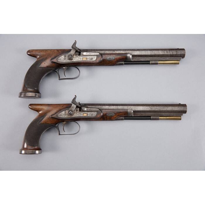 pistol, duelling, 1925.188, W0321, 268258, W0322, Photographed by Richard NG, digital, 20 Jan 2017, © Auckland Museum CC BY
