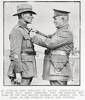 An Auckland hero honoured by France: Sergeant-Major P. C. Boate, D.C.M., being presented with the Medaille Militaire by the New Zealand Minister for Defence. Hon. Jas. Allen, at the Auckland Domain last Saturday. Taken from the supplement to the Auckland Weekly News 28 September 1916 p038. Sir George Grey Special Collections, Auckland Libraries, AWNS-19160928-38-1. No known Copyright.