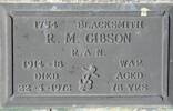 Burial Plaque of Able Seaman Robert Mitchell Gibson (1754) at Omaka Cemetery. Image may be subject to copyright restrictions.