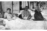 Photograph of Rifleman Lucien Hunt 23/459 in hospital, sometime between  Nov 1916 and late 1917. Image kindly provided by Barbara Linton (May 2017). Image may be subject to copyright restrictions.