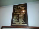 Second World War Roll of Honour, Pukekohe RSA. Image kindly provided by Stoney Burke (September 2017). Image may be subject to copyright restrictions.
