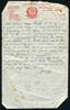 Letter to Bill and Eileen from George Raymond Utting (66852) H.Q. Coy 35 Btn on New Zealand YMCA, National Patriotic Fund, letter head. Dated 9/3/1942 and signed George. Page 4. Image kindly proviedd by Paul Baker. Image has no known copyright restrictions.