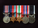Medals held by Sergeant Robert James Booth 48673. Image kindly provided by Ian Booth (Jan 2018). Image may be subject to copyright restrictions.