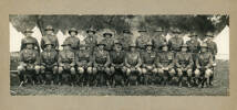 Group portrait of a Territorial Force mounted unit wearing First World War medals, including Gordon Murray Birdsall. Interwar period, date unkown. Image kindly provided by Margaret Stevenson (October 2018). Image has no known copyright restrictions.