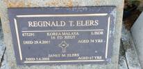 Gravestone of Lance Bombardier Reginald Tuhinga Elers, Riverside Cemetery, Masterton.  Image kindly provided by Willie Simonsen (March 2019). Image is subject to copyright restrictions.