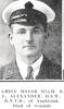 Portrait of Chief Motor Mechanic Roy Leslie Alexander, Auckland Weekly News, 19 September 1918. Auckland Libraries Heritage Collections AWNS-19180919-41-28. Image has no known copyright restrictions.