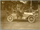 Photograph of Richard Atkinson Abbott, standing with a car. Image kindly provided by Brian Abbott (2006). Image may be subject to copyright restrictions.