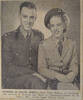 Newspaper clipping of Sister Betty Walker and her husband Lieutenant-Colonel A.D. Cilliers, MC of the South African Army.  Featured in The New Zealand Herald, Volume 82, Issue 25344, 27th October 1945. Taken from the Museum's Collection.