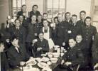 Group photograph of airmen at a Christmas Party, 22 December 1942. Flight Sergeant Michael Cosgrove is standing, fourth from left. Image kindly provided by Michael Cosgrove (April 2019). Image has no known copyright restrictions.
