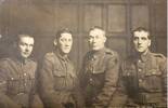 Photograph of Sergeant Andrew Scoular Fleming 36588, with Henry Ratcliff Aspinall 32610, Adam Fleming 39207 and Jack Ibbotson 36624. Image kindly provided by Helen Hall (May 2019). Image has no known copyright restrictions.