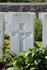 Headstone of Rifleman Stanley Edward Penny (26671). Menin Road South Military Cemetery, Ieper, West-Vlaanderen, Belgium. New Zealand War Graves Trust (BECR0857). CC BY-NC-ND 4.0.