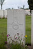Headstone of Private William Charles George Harvey (10036). Nine Elms British Cemetery, Poperinge, West-Vlaanderen, Belgium. New Zealand War Graves Trust (BEDA9598). CC BY-NC-ND 4.0.