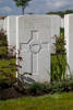 Headstone of Lance Corporal William Robert James Jones (26854). Dochy Farm New British Cemetery, Langemark-Poelkapelle, West-Vlaanderen, Belgium. New Zealand War Graves Trust (BEBB9000). CC BY-NC-ND 4.0.