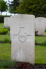 Headstone of Flight Sergeant James Douglas Follett (41319). Heverlee War Cemetery, Leuven, Vlaams-Brabant, Belgium. New Zealand War Graves Trust (BEBR8289). CC BY-NC-ND 4.0.