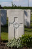 Headstone of Private Edward Leslie Blaxall (49326). Poelcapelle British Cemetery, Langemark-Poelkapelle, West-Vlaanderen, Belgium. New Zealand War Graves Trust (BEDJ8916). CC BY-NC-ND 4.0.