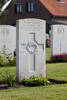 Headstone of Gunner Gilbert Victor Moller (13/2857). St Quentin Cabaret Military Cemetery, Heuvelland, West-Vlaanderen, Belgium. New Zealand War Graves Trust (BEEA2443). CC BY-NC-ND 4.0.