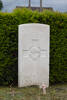 Headstone of Flight Lieutenant John William Anthony Myers (405801). Chievres Communal Cemetery, Chievres, Hainaut , Belgium. New Zealand War Graves Trust (BEAV0749). CC BY-NC-ND 4.0.
