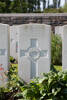 Headstone of Rifleman Stanley Edward Penny (26671). Menin Road South Military Cemetery, Ieper, West-Vlaanderen, Belgium. New Zealand War Graves Trust (BECR0858). CC BY-NC-ND 4.0.
