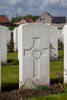 Headstone of Private Percival William Bates (8/3477). Dochy Farm New British Cemetery, Langemark-Poelkapelle, West-Vlaanderen, Belgium. New Zealand War Graves Trust (BEBB9025). CC BY-NC-ND 4.0.