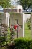 Headstone of Rifleman Albert James McPeak (23417). Kandahar Farm Cemetery, Heuvelland, West-Vlaanderen, Belgium. New Zealand War Graves Trust (BEBW1325). CC BY-NC-ND 4.0.