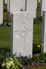 Headstone of Rifleman David Gear (24805). Hooge Crater Cemetery, Ieper, West-Vlaanderen, Belgium. New Zealand War Graves Trust (BEBS6834). CC BY-NC-ND 4.0.